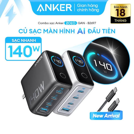 Củ sạc Anker Zolo 3C1A 140W - B2697